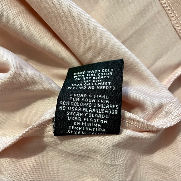 Leslie Fay Black Lace Dress Floral Sheath Round Neck Midi with Pink Slip-Size 8 - Picture 13 of 14